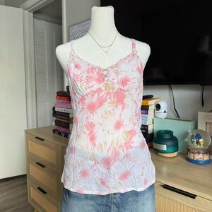 white floral cami top